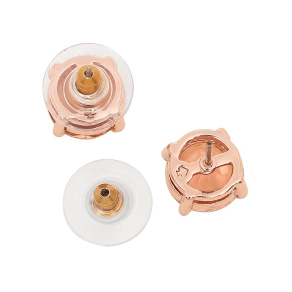 Kade Spade Peach Crystal Gumdrop Earrings - Picture 3 of 3